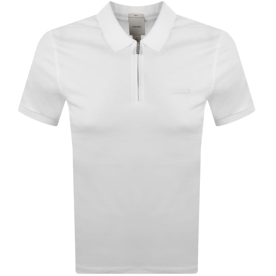 Image number 1 for Calvin Klein Supima Cotton Polo White