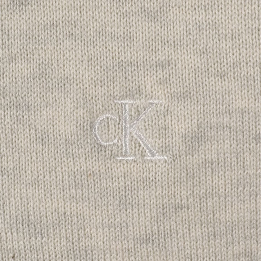 Image number 3 for Calvin Klein Supima Cotton Knitted Polo Beige