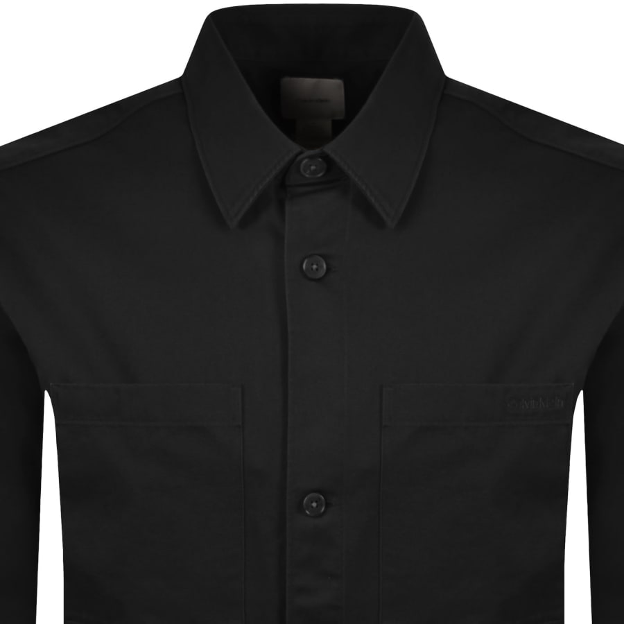 Image number 2 for Calvin Klein Twill Overshirt Black