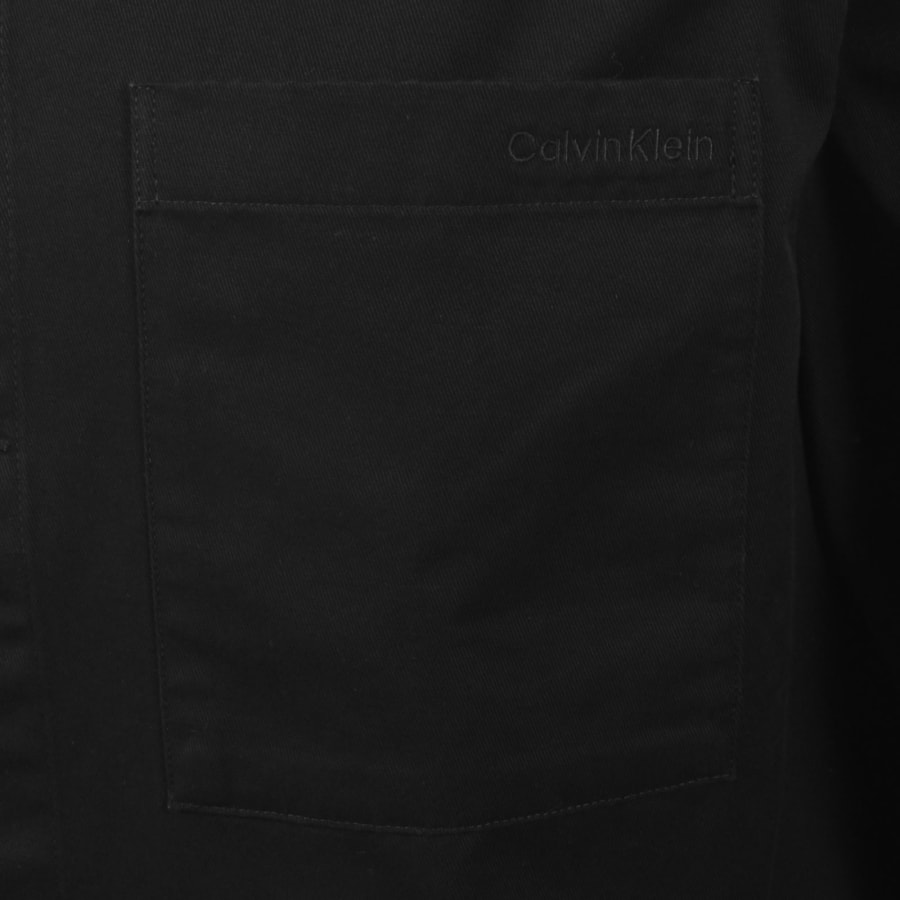 Image number 3 for Calvin Klein Twill Overshirt Black