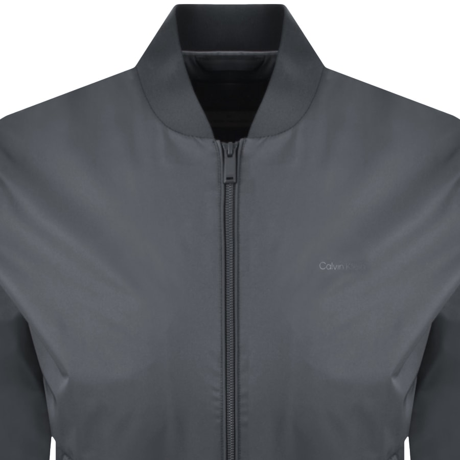 Image number 2 for Calvin Klein Matte Bomber Jacket Blue