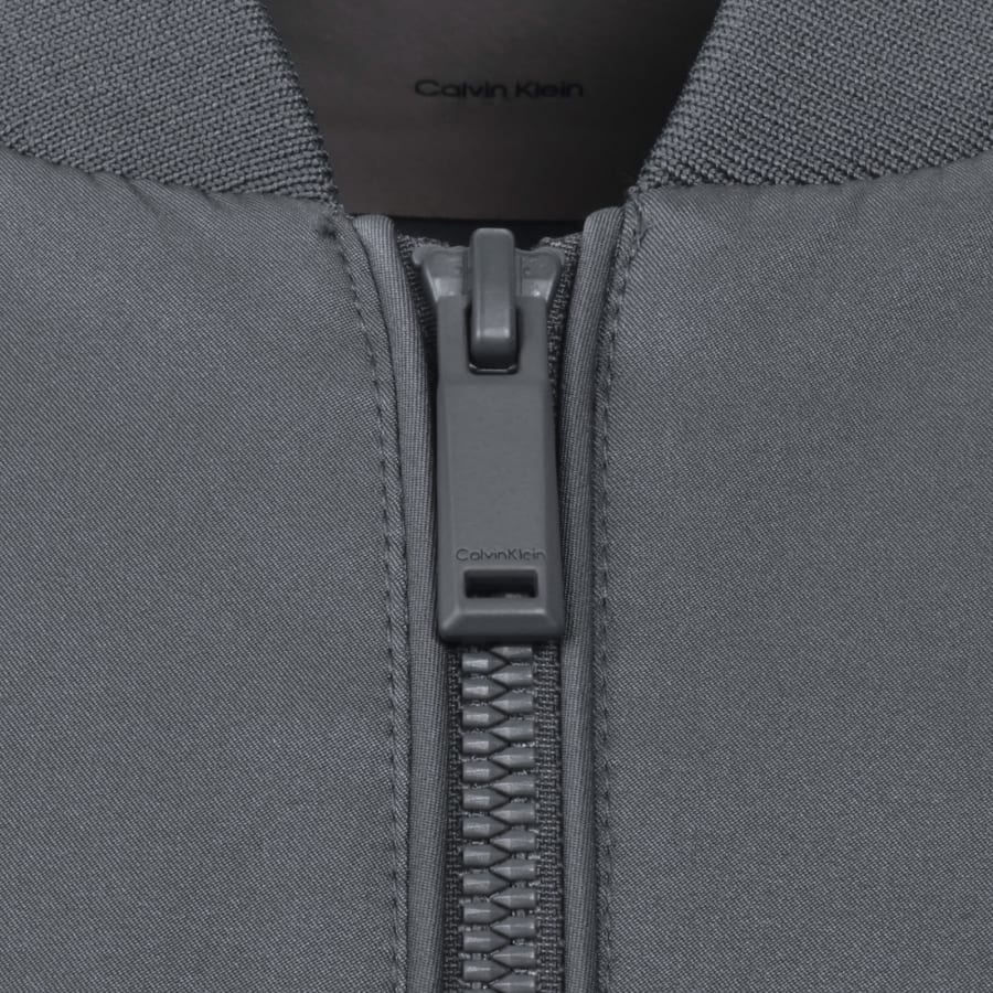 Image number 4 for Calvin Klein Matte Bomber Jacket Blue
