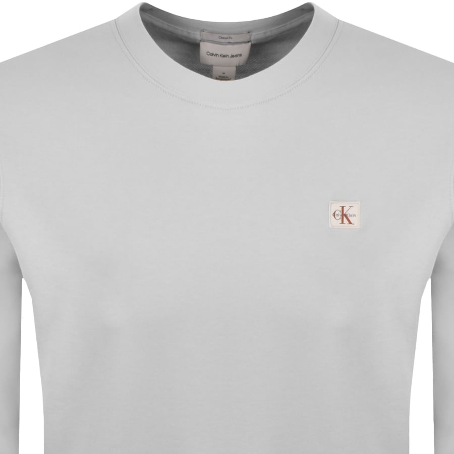 Image number 2 for Calvin Klein Jeans Badge Sweatshirt Grey