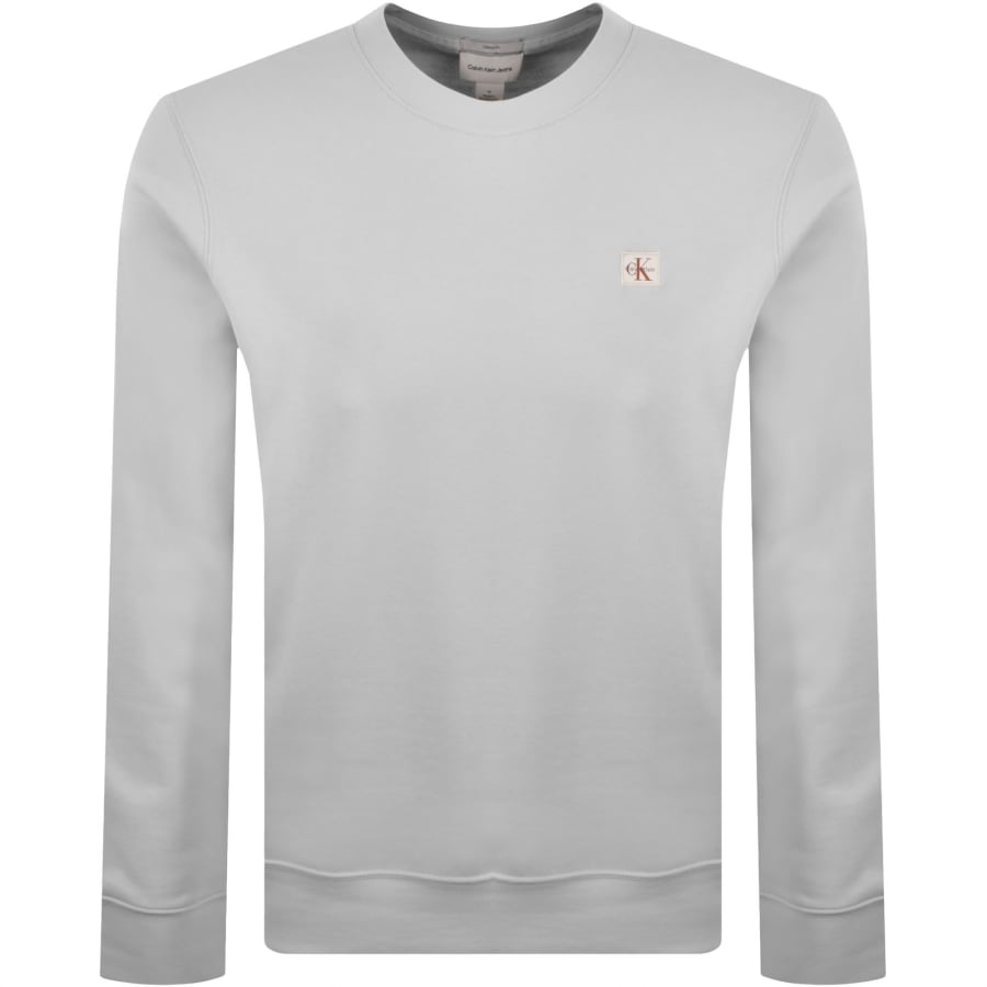 Image number 1 for Calvin Klein Jeans Badge Sweatshirt Grey
