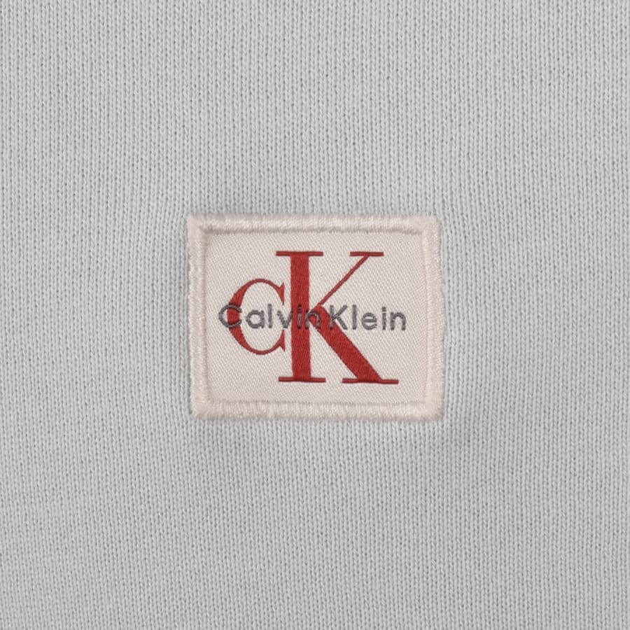 Image number 3 for Calvin Klein Jeans Badge Hoodie Grey