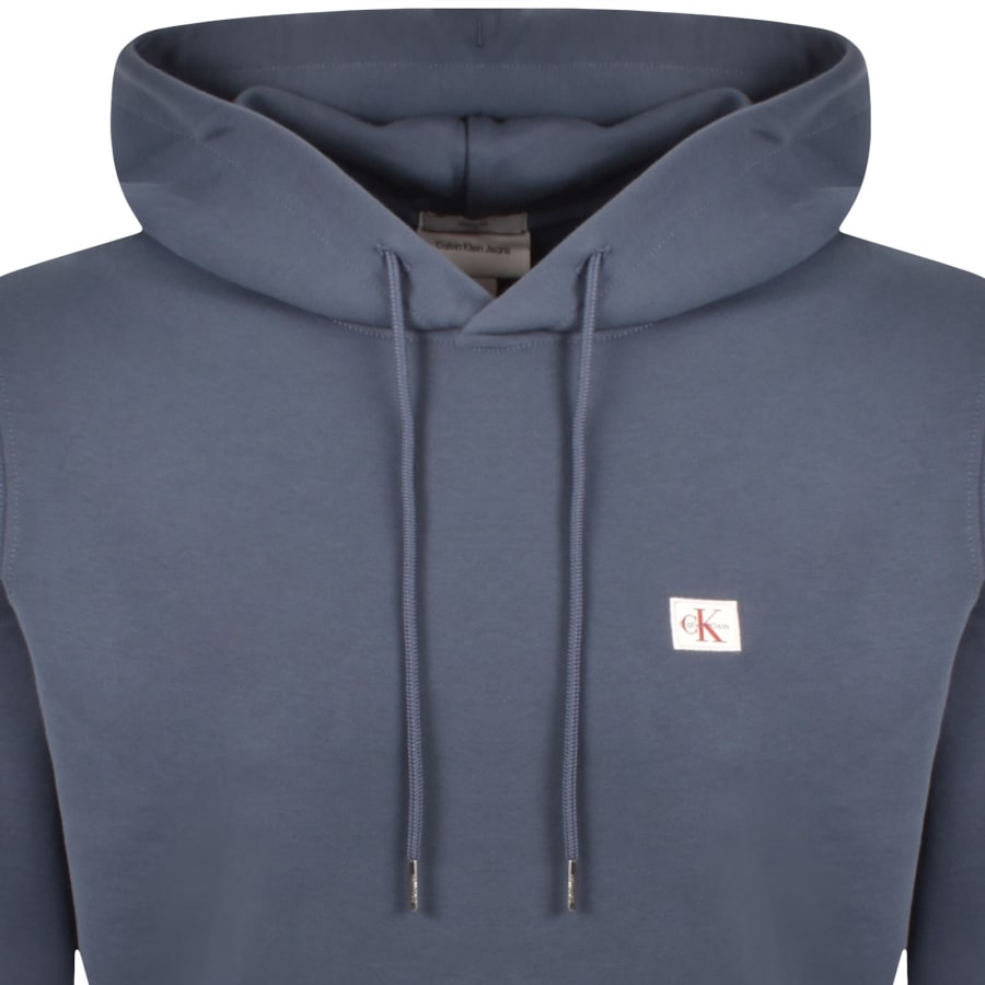 Image number 2 for Calvin Klein Jeans Badge Hoodie Blue