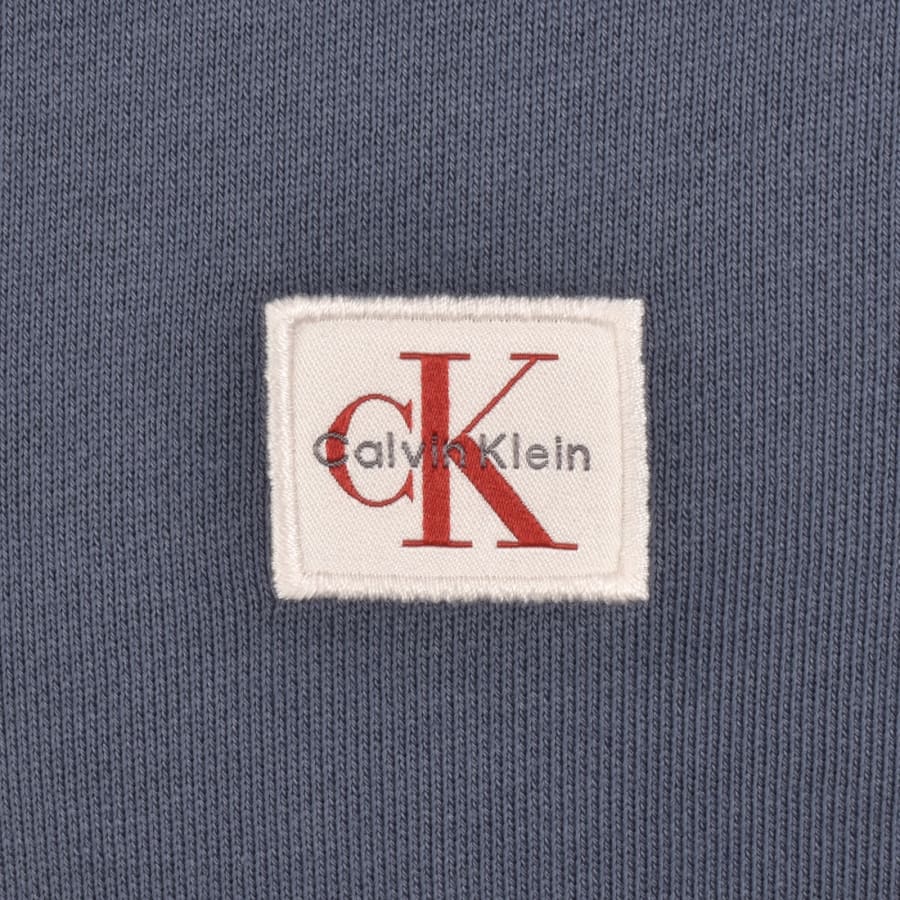 Image number 3 for Calvin Klein Jeans Badge Hoodie Blue
