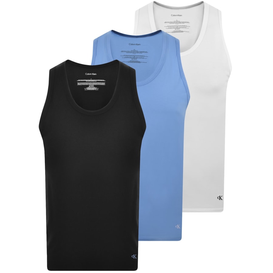 Image number 1 for Calvin Klein 3 Pack Vests Black