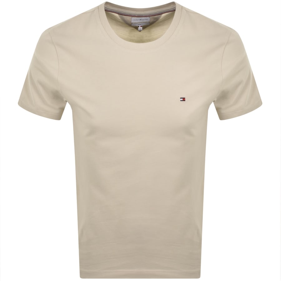Image number 1 for Tommy Hilfiger Essential Solid T Shirt Beige