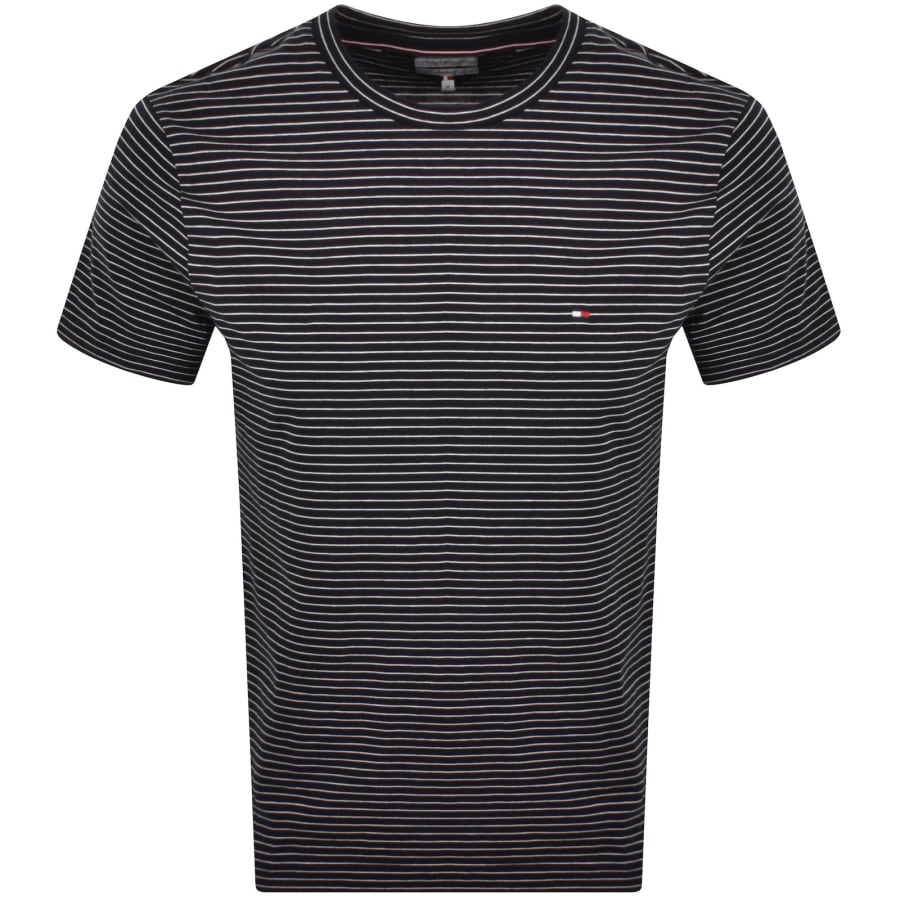 Image number 1 for Tommy Hilfiger Essential Stripe T Shirt Navy