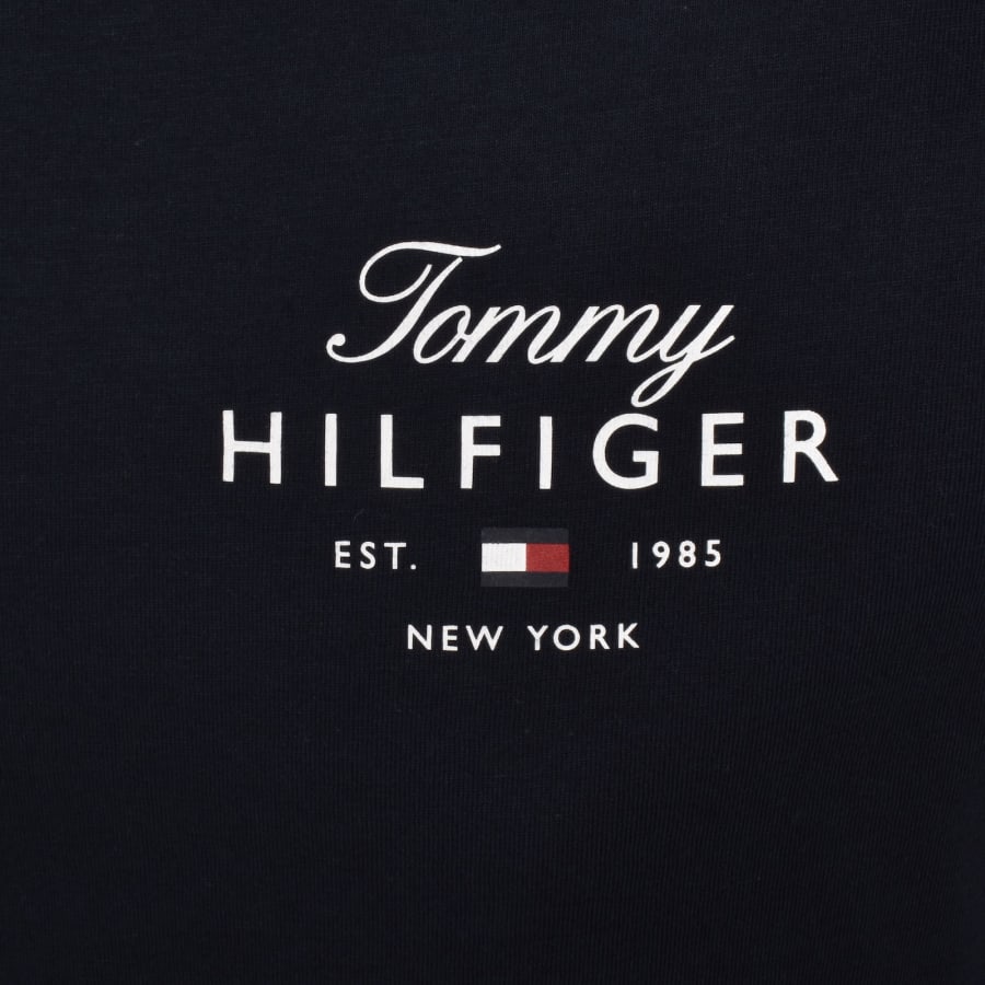 Image number 3 for Tommy Hilfiger Script Stack T Shirt Navy