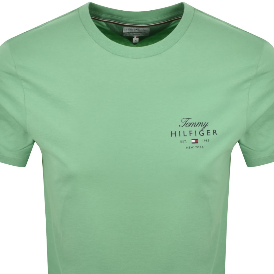 Image number 2 for Tommy Hilfiger Script Stack T Shirt Green