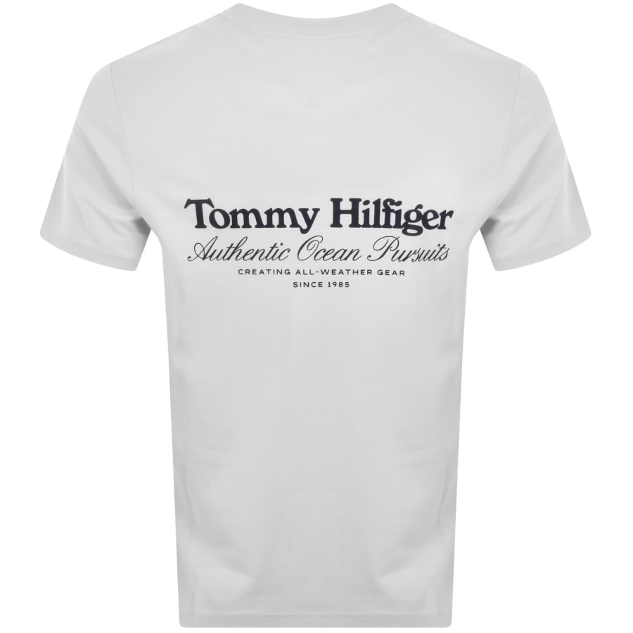 Image number 4 for Tommy Hilfiger Back Graphic T Shirt White