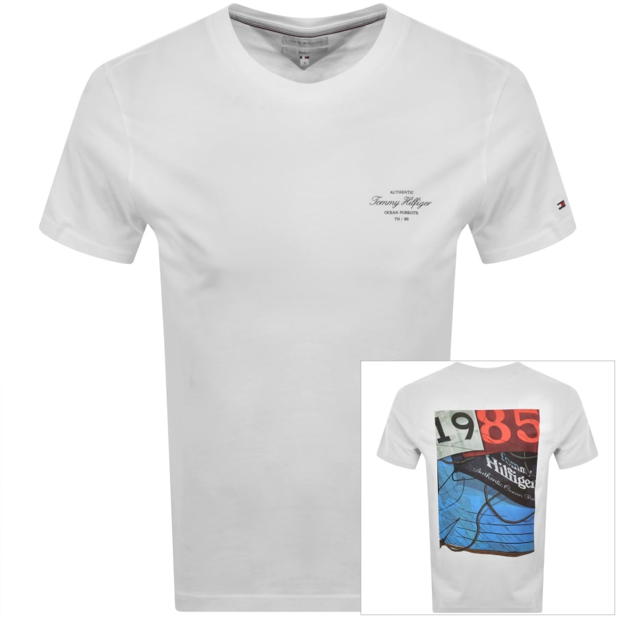 Image number 1 for Tommy Hilfiger Back Photo T Shirt White
