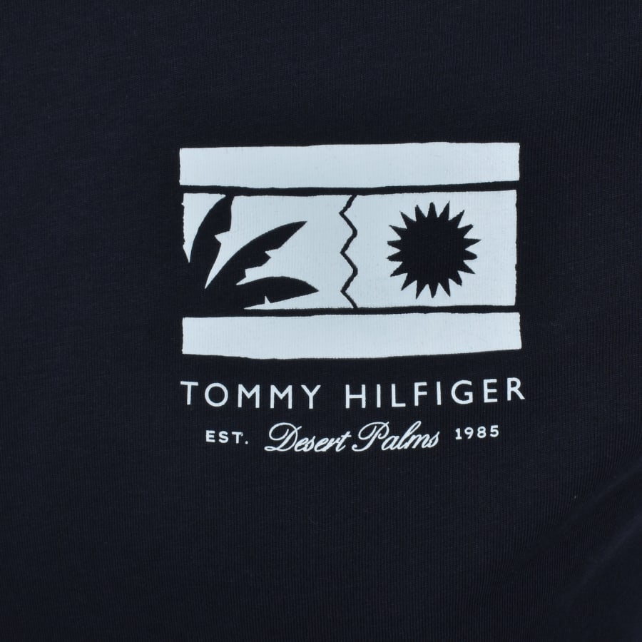Image number 3 for Tommy Hilfiger Mono Sun Graphic T Shirt Navy