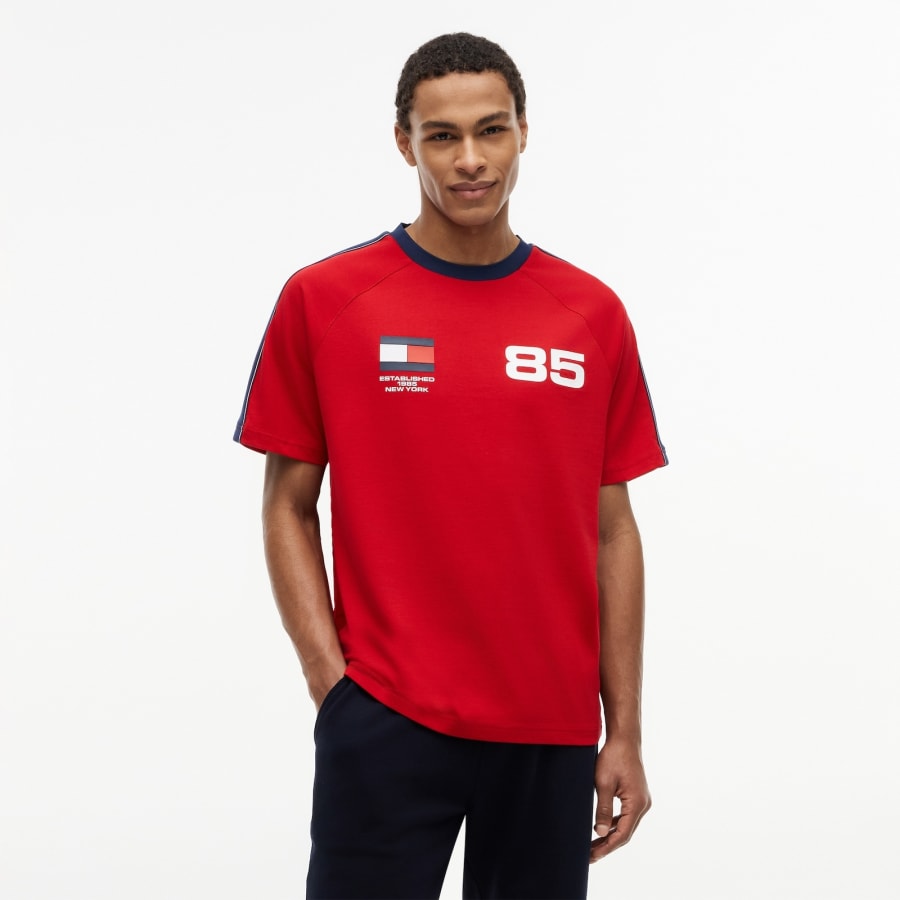 Image number 5 for Tommy Hilfiger Countries Relaxed T Shirt Red