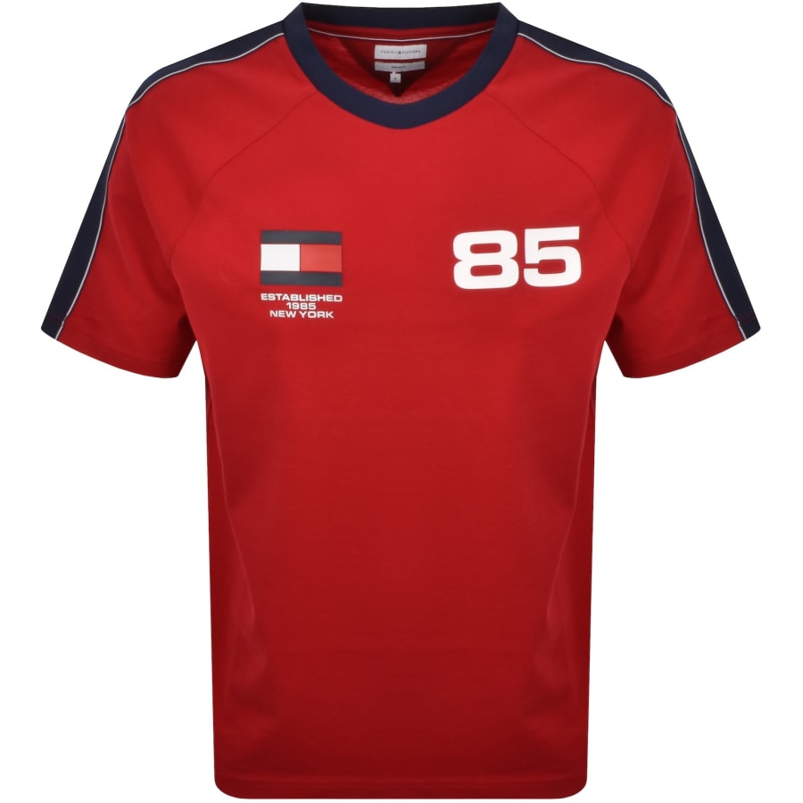 Image number 1 for Tommy Hilfiger Countries Relaxed T Shirt Red