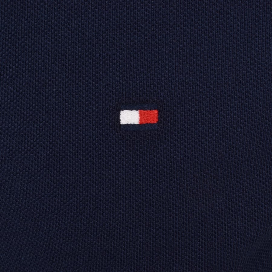 Image number 3 for Tommy Hilfiger Contrast Collar Polo T Shirt Navy