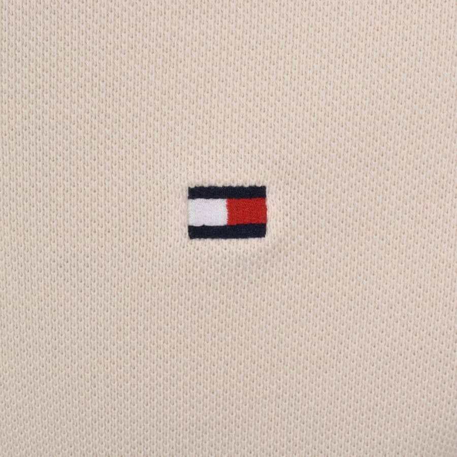 Image number 3 for Tommy Hilfiger Contrast Collar Polo T Shirt Ivory