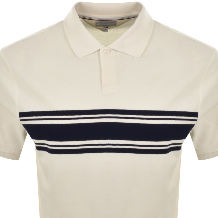 Image number 2 for Tommy Hilfiger Placed Breton Polo Ivory