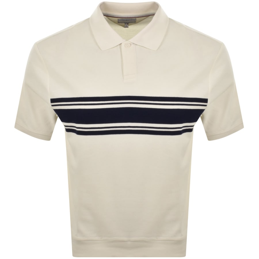 Image number 1 for Tommy Hilfiger Placed Breton Polo Ivory