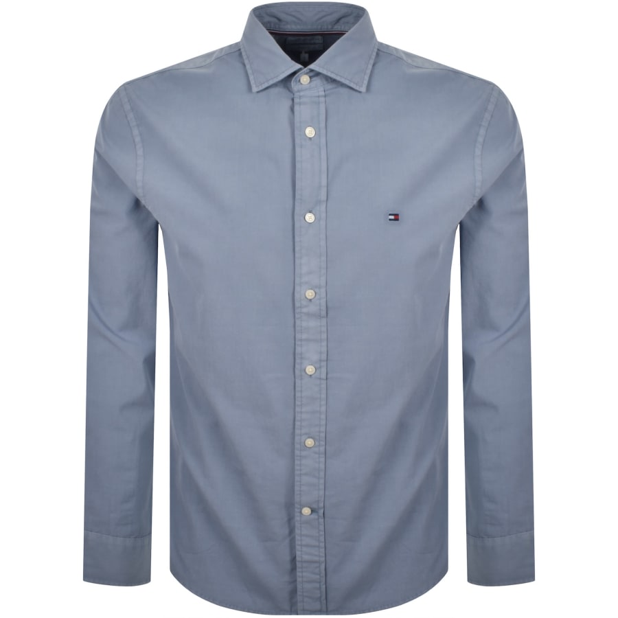 Image number 1 for Tommy Hilfiger Poplin Shirt Blue