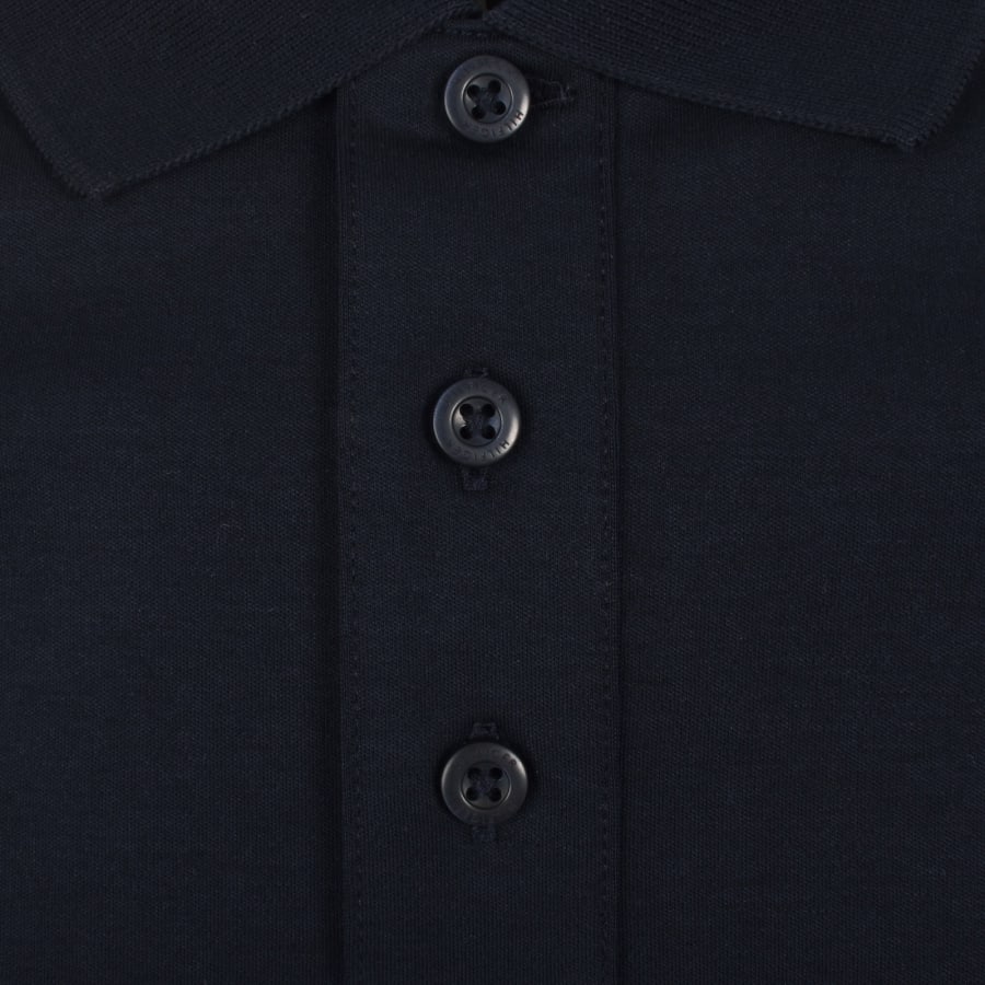 Image number 4 for Tommy Hilfiger Liquid Flag Cuff Polo Navy