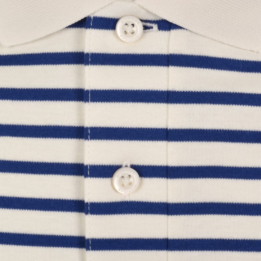 Image number 4 for Tommy Hilfiger Liquid Stripe Polo T Shirt Ivory