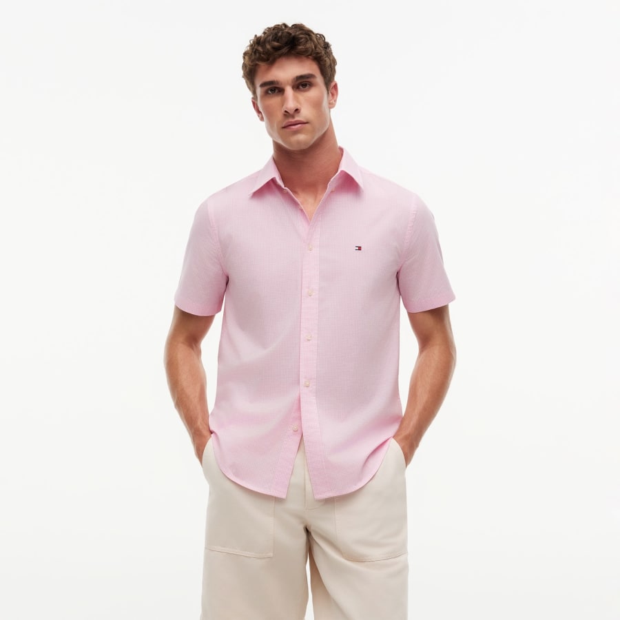 Image number 5 for Tommy Hilfiger Gingham Shirt Pink