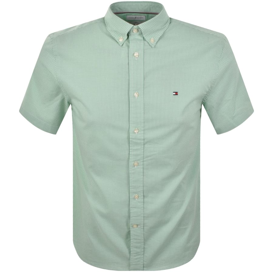 Image number 1 for Tommy Hilfiger Gingham Shirt Green