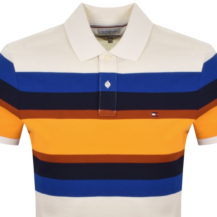 Image number 2 for Tommy Hilfiger Roadmap Stripe Polo T Shirt Blue