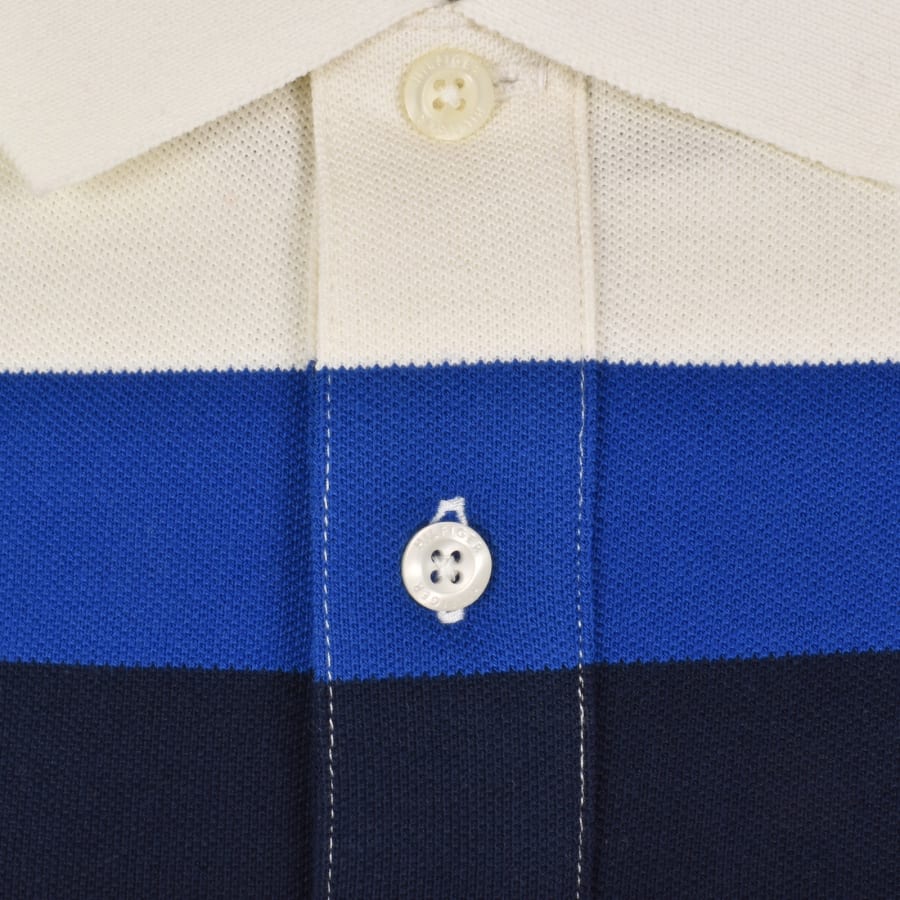 Image number 4 for Tommy Hilfiger Roadmap Stripe Polo T Shirt Blue