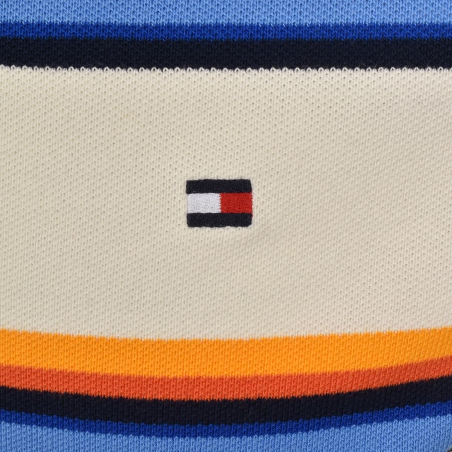Image number 3 for Tommy Hilfiger Roadmap Stripe Polo T Shirt Ivory