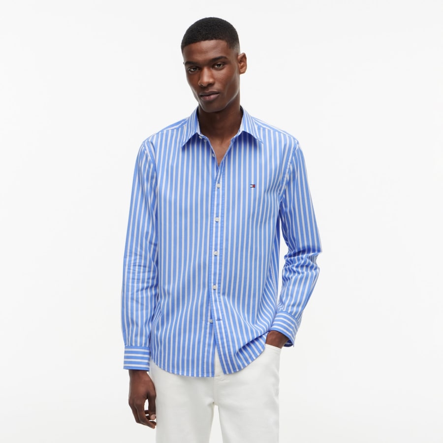Image number 5 for Tommy Hilfiger Poplin Shirt Blue
