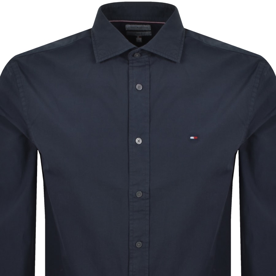 Image number 2 for Tommy Hilfiger Poplin Shirt Navy