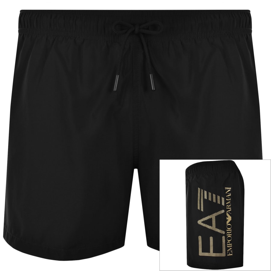 Image number 1 for EA7 Emporio Armani Logo Swim Shorts Black