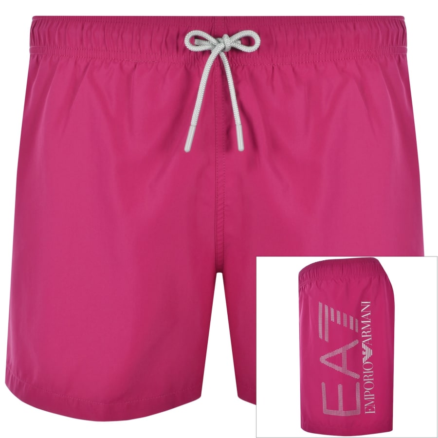 Image number 1 for EA7 Emporio Armani Logo Swim Shorts Pink