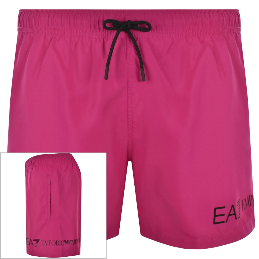 Image number 1 for EA7 Emporio Armani Logo Swim Shorts Pink