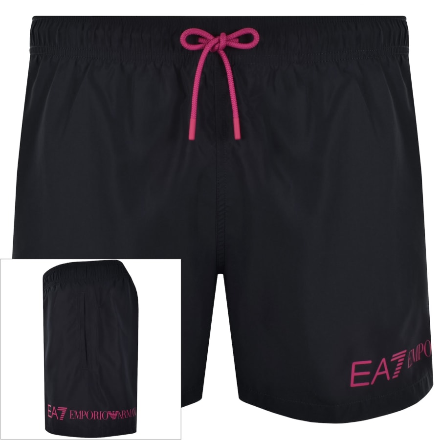 Image number 1 for EA7 Emporio Armani Logo Swim Shorts Navy