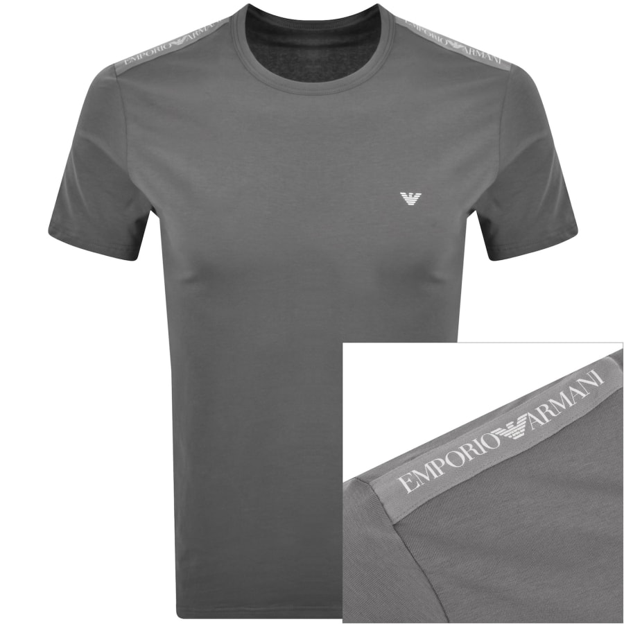 Image number 1 for Emporio Armani Lounge Logo T Shirt Grey