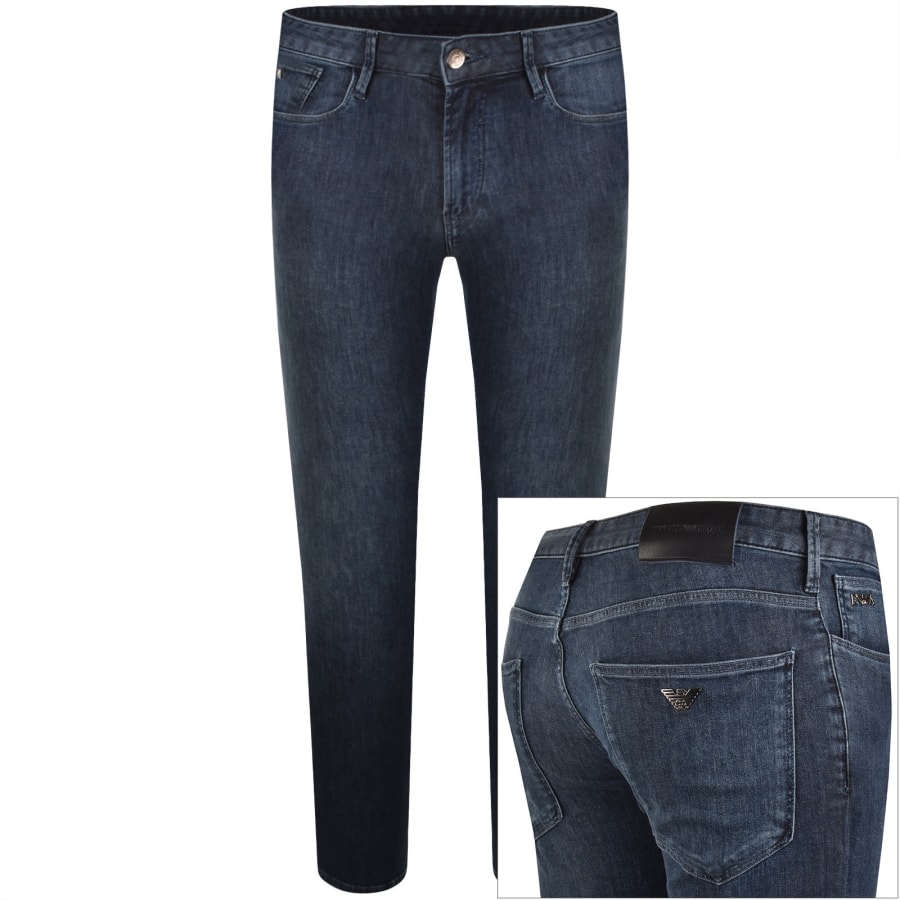 Image number 1 for Emporio Armani J06 Slim Fit Jeans Blue