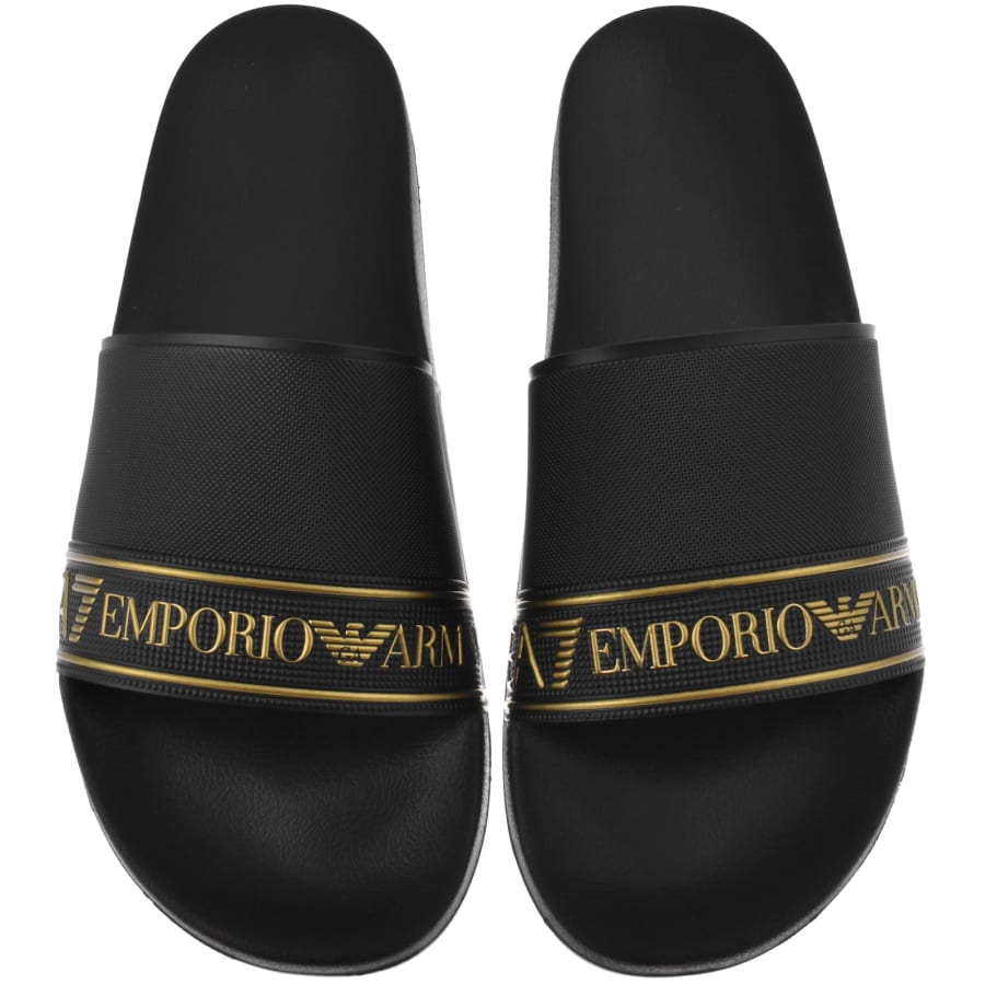 Image number 1 for EA7 Emporio Armani Beach Sliders Black