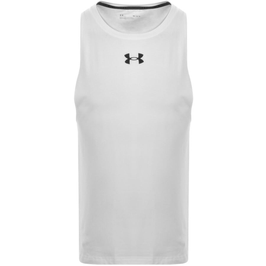 Image number 2 for Under Armour Baseline Cotton Vest White