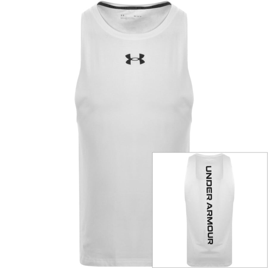 Image number 1 for Under Armour Baseline Cotton Vest White