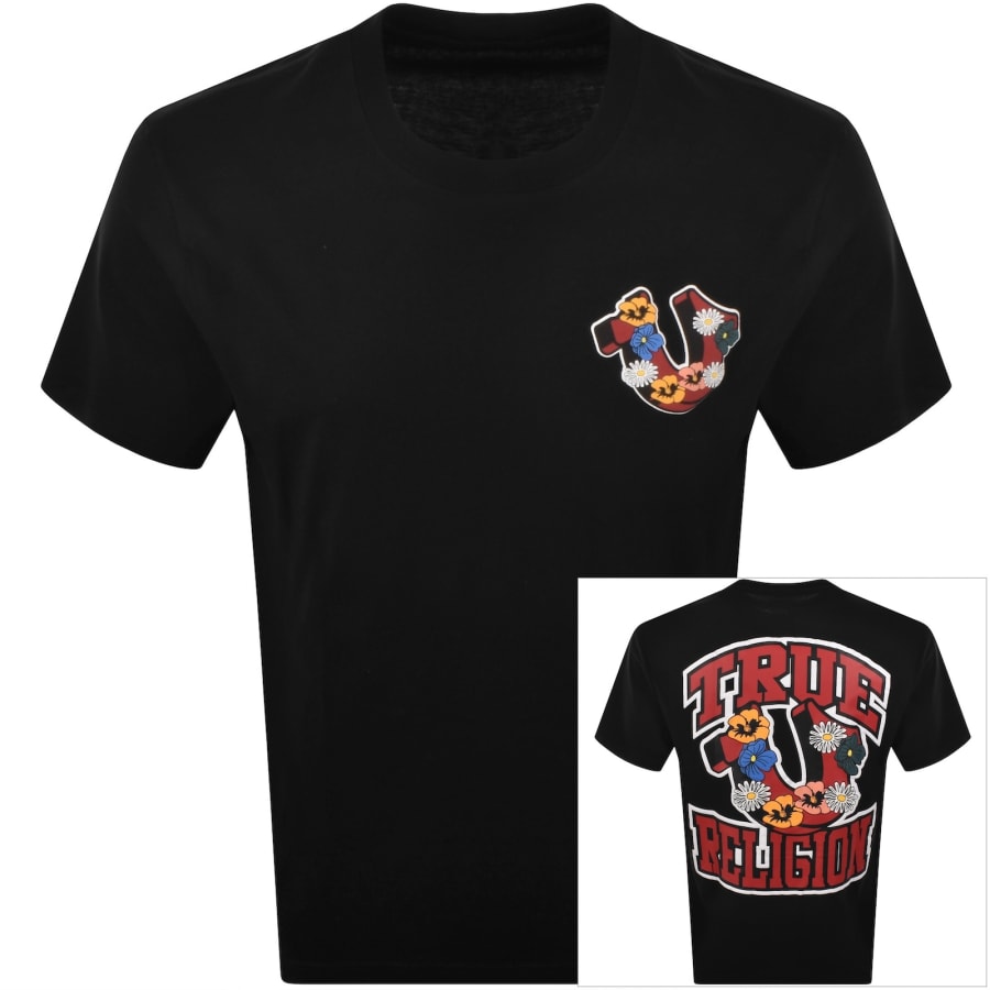 Image number 1 for True Religion Garden Logo T Shirt Black