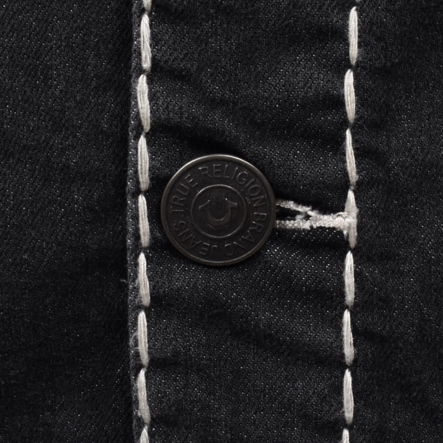 Image number 5 for True Religion Hooded Denim Jacket Grey