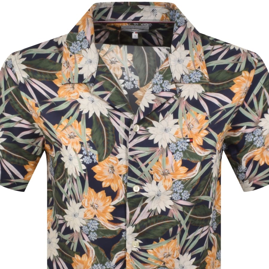 Image number 2 for Tommy Hilfiger Floral Shirt Navy