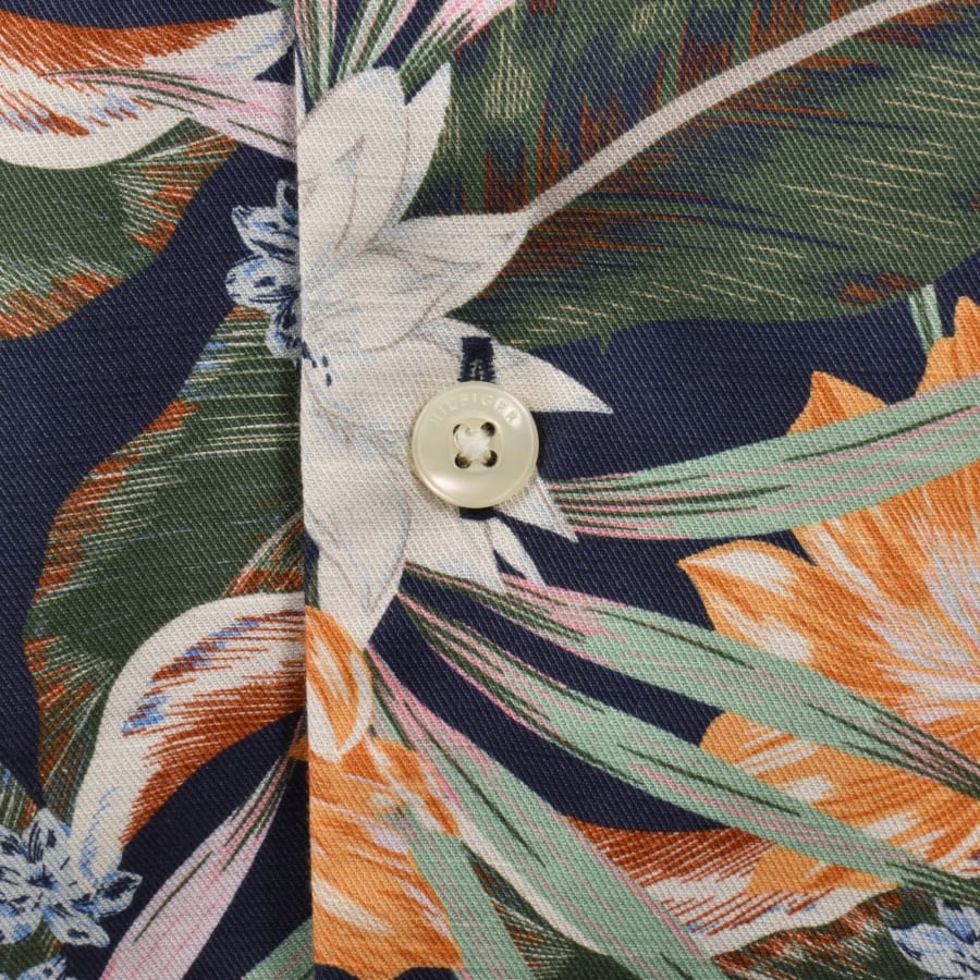 Image number 4 for Tommy Hilfiger Floral Shirt Navy