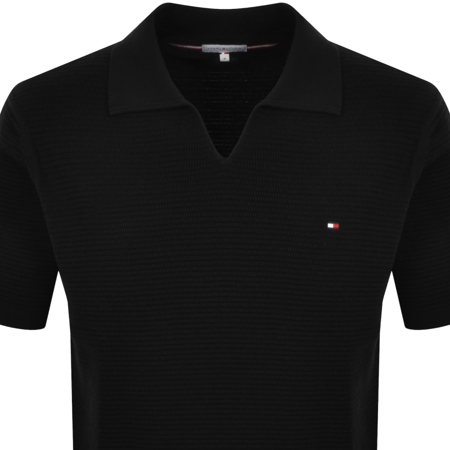 Image number 2 for Tommy Hilfiger Structure Knit Polo Black