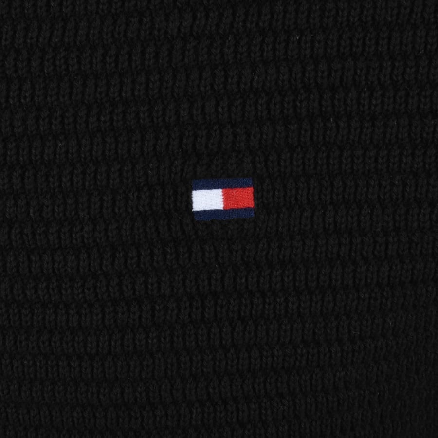 Image number 3 for Tommy Hilfiger Structure Knit Polo Black